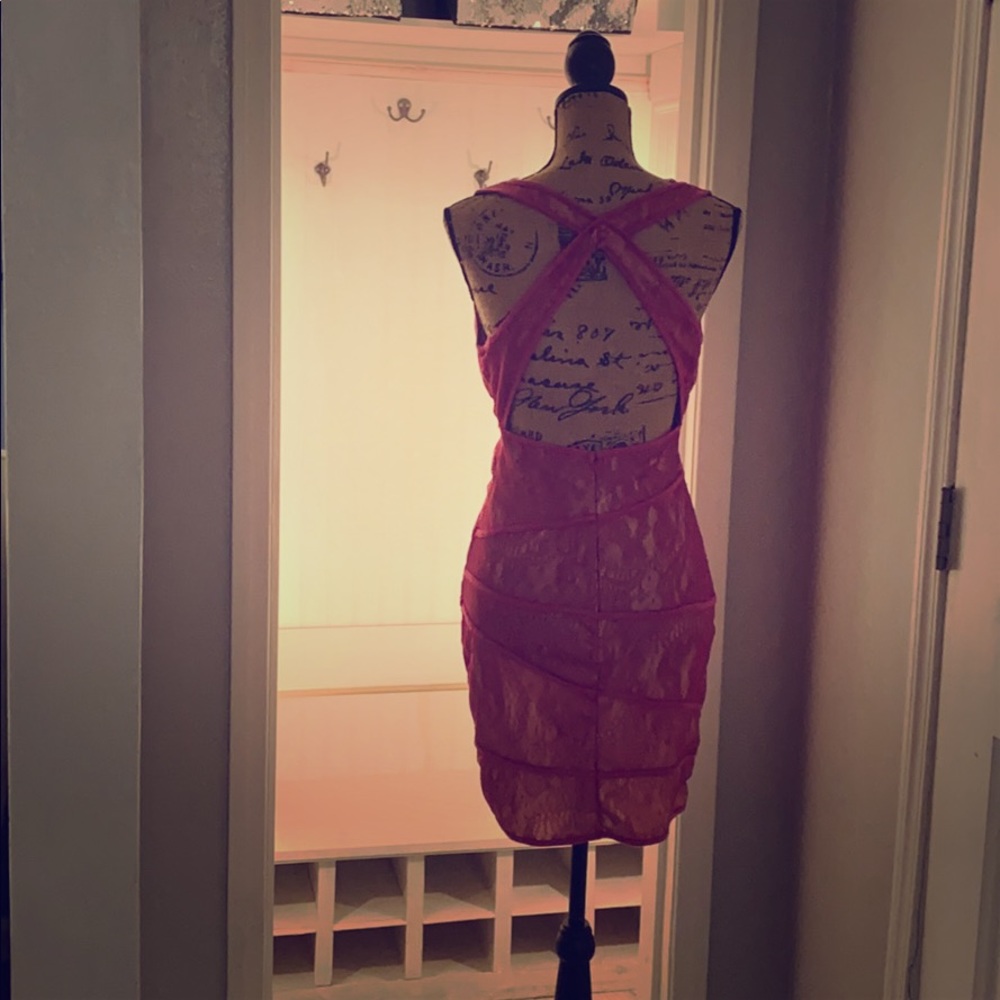 Hot Pink Lace ArdenB Dress